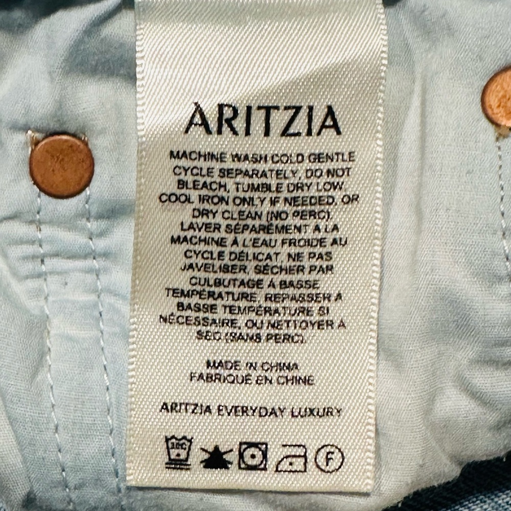 Denim Forum ‘90s Marlo Hi-Rise Baggy Jeans Light Wash Straight Leg 25 Aritzia - Picture 7 of 11
